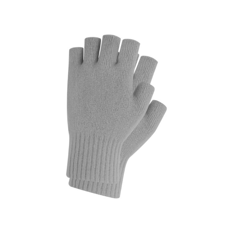 Picture of Adults Plain Knitted Fingerless Gloves with Woven Label