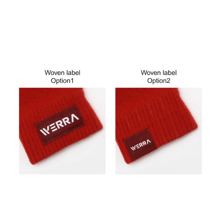 Picture of Adults Plain Knitted Fingerless Gloves with Woven Label