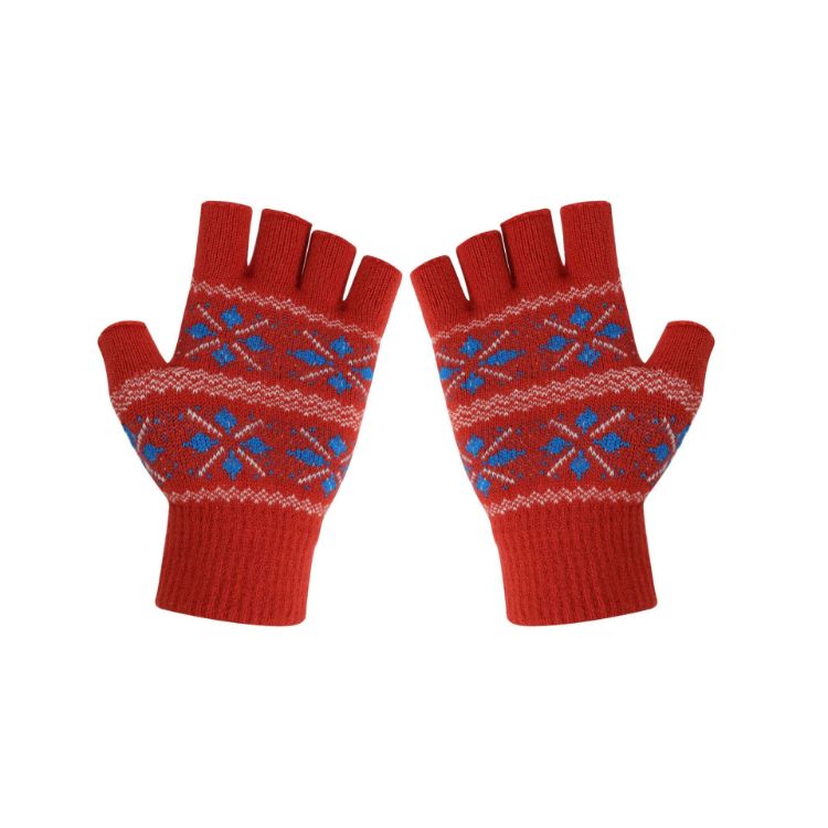 Picture of Kids Jacquard Fingerless Gloves