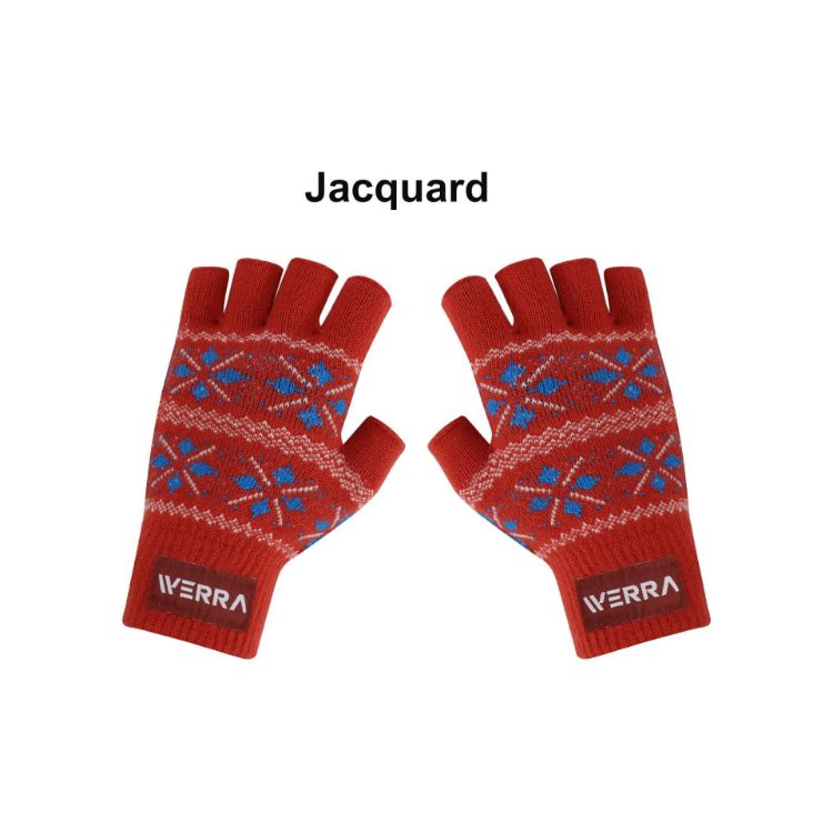 Picture of Kids Jacquard Fingerless Gloves