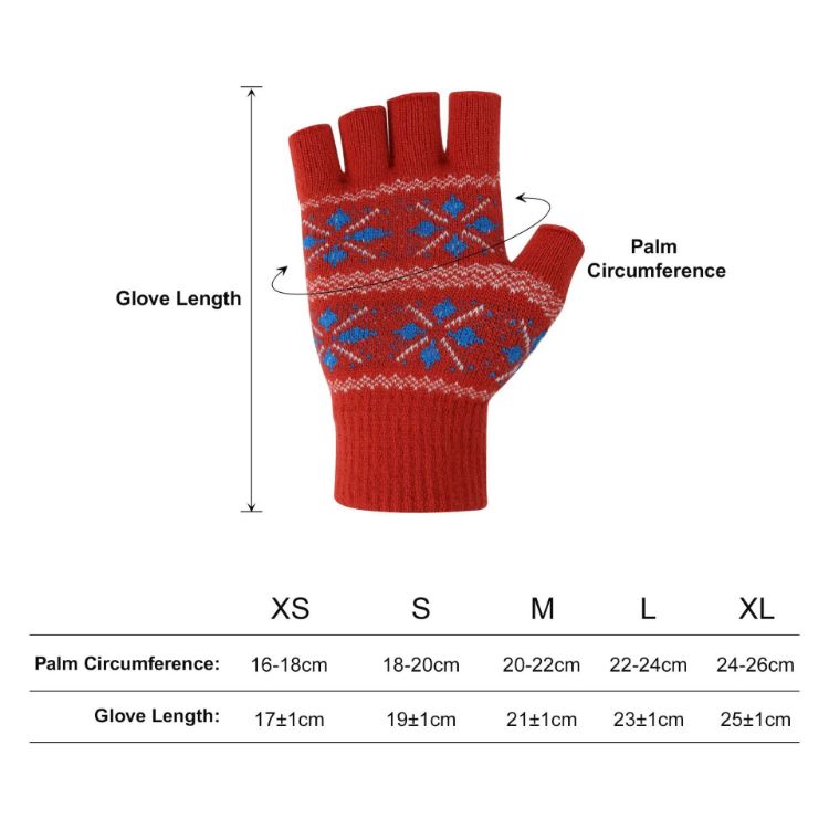 Picture of Adults Jacquard Fingerless Gloves