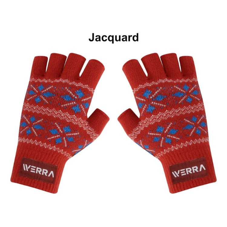 Picture of Adults Jacquard Fingerless Gloves