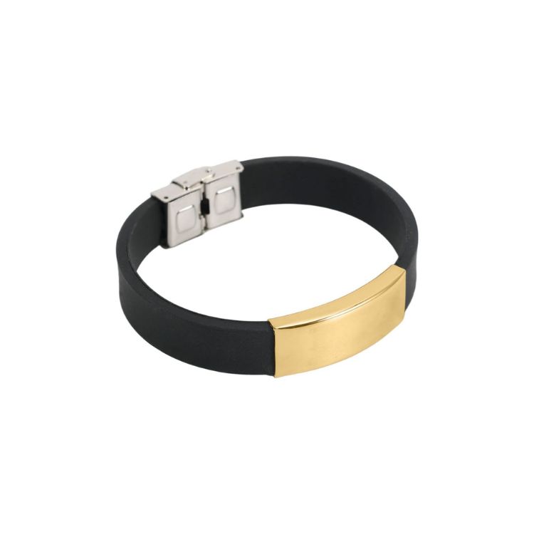 Picture of Engraved Stainless Steel  Buckle Latch Bracelet