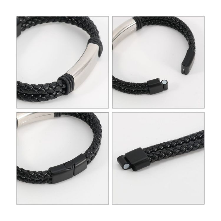 Picture of Double-row Braided Leather Bracelet