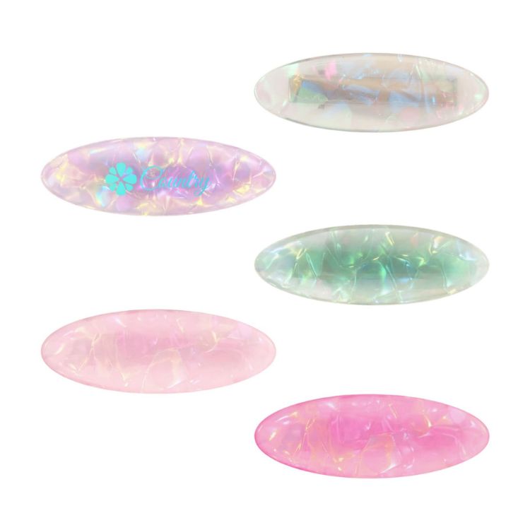 Picture of Oval Iridescent Alligator Hair Clip