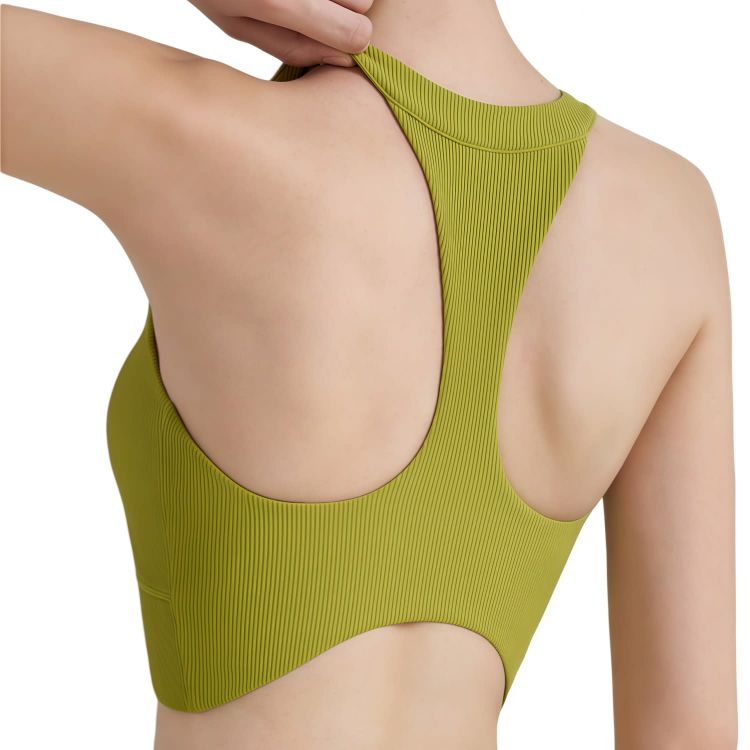 Picture of Women's Zip-Front Racerback Yoga Crop Bra Tank