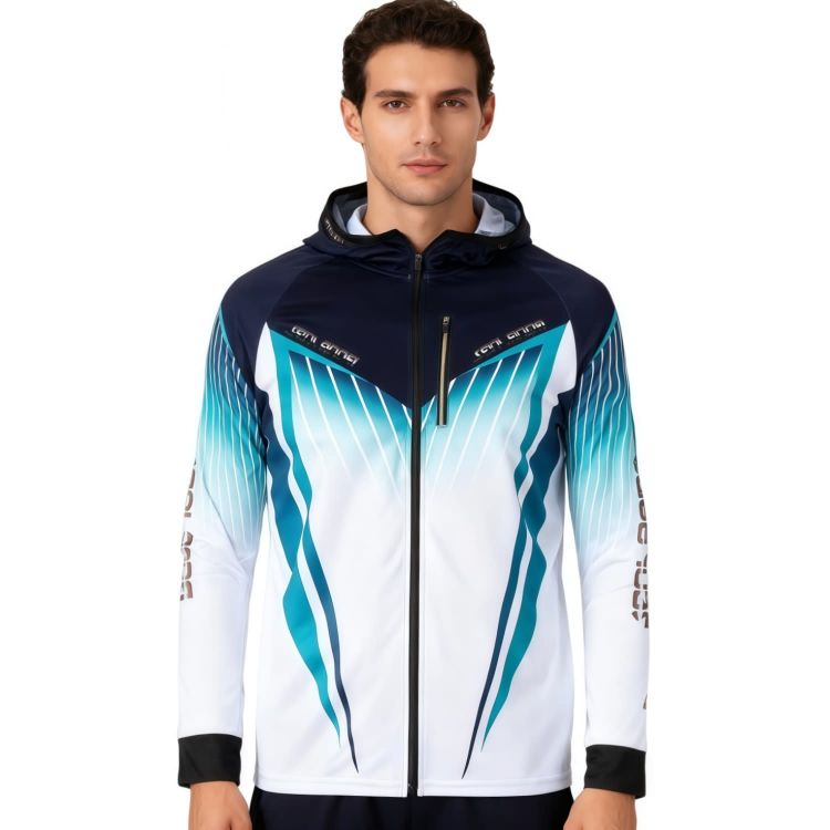 Picture of Men's 100% Polyester Sublimated Fishing Hooded Jacket
