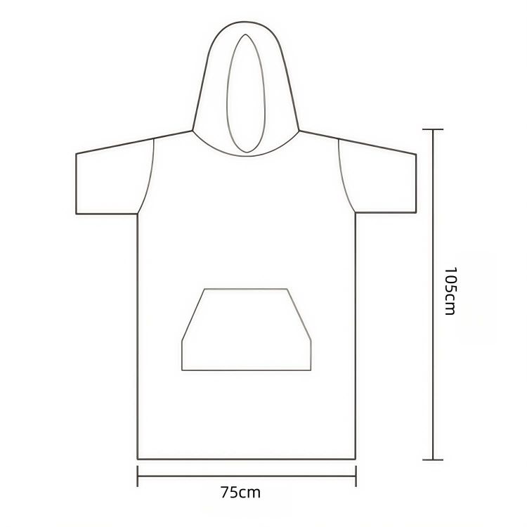 Picture of 100% Double-Sided Fleece Sublimation Adults Hooded Towel Poncho