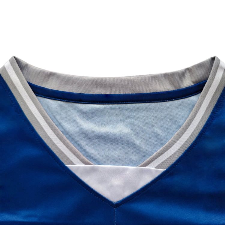 Picture of 100% Polyester Unisex Sublimation Crop Splicing Retro Jersey