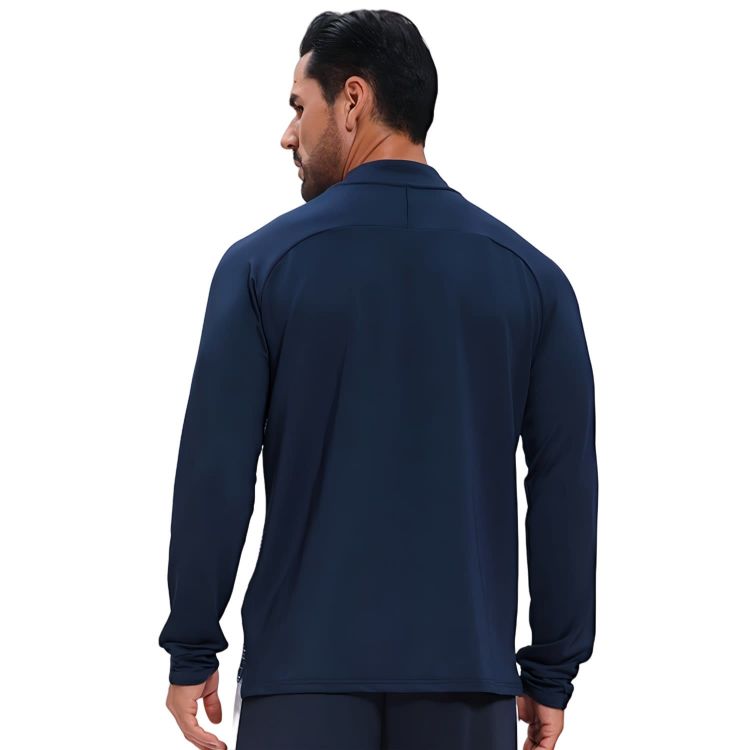 Picture of Polyester Spandex Sublimated Stand-Up Collar  1/4 Zip Raglan Jacket