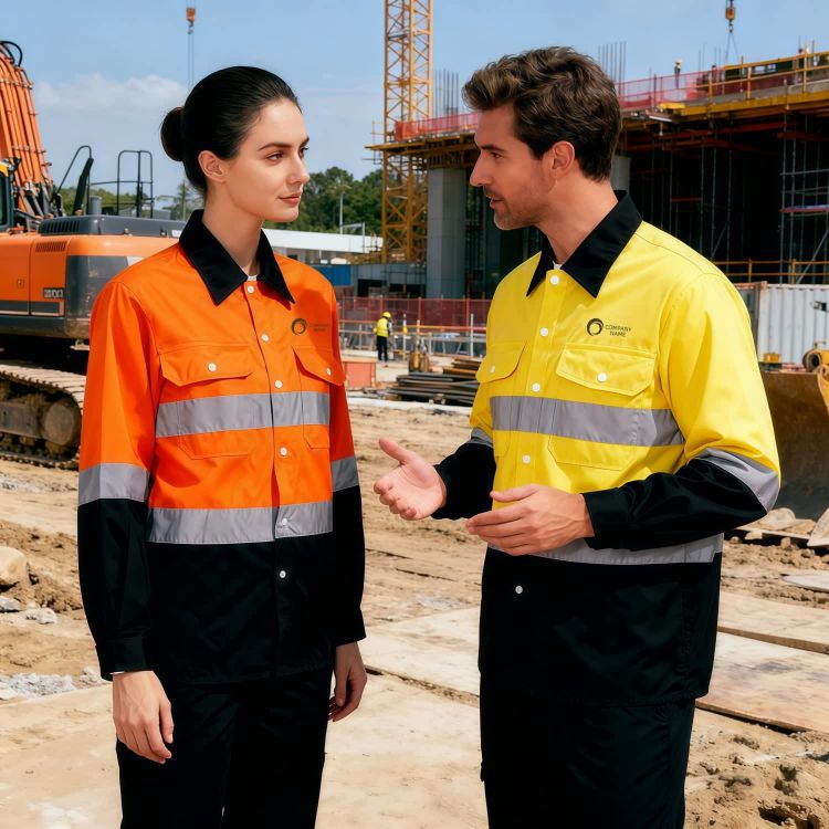 Picture of Unisex Cotton Hi-Vis Reflective L/S Shirt