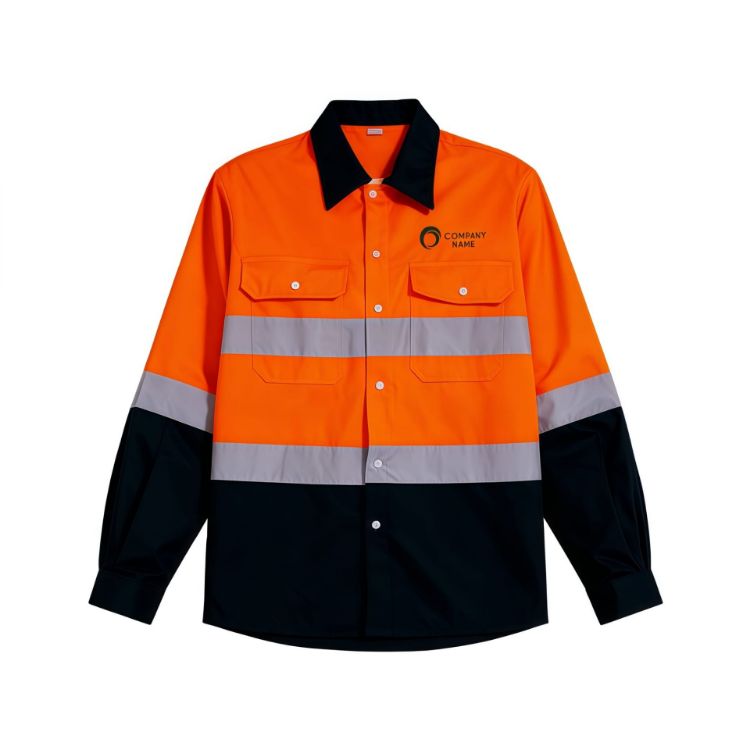 Picture of Unisex Cotton Hi-Vis Reflective L/S Shirt
