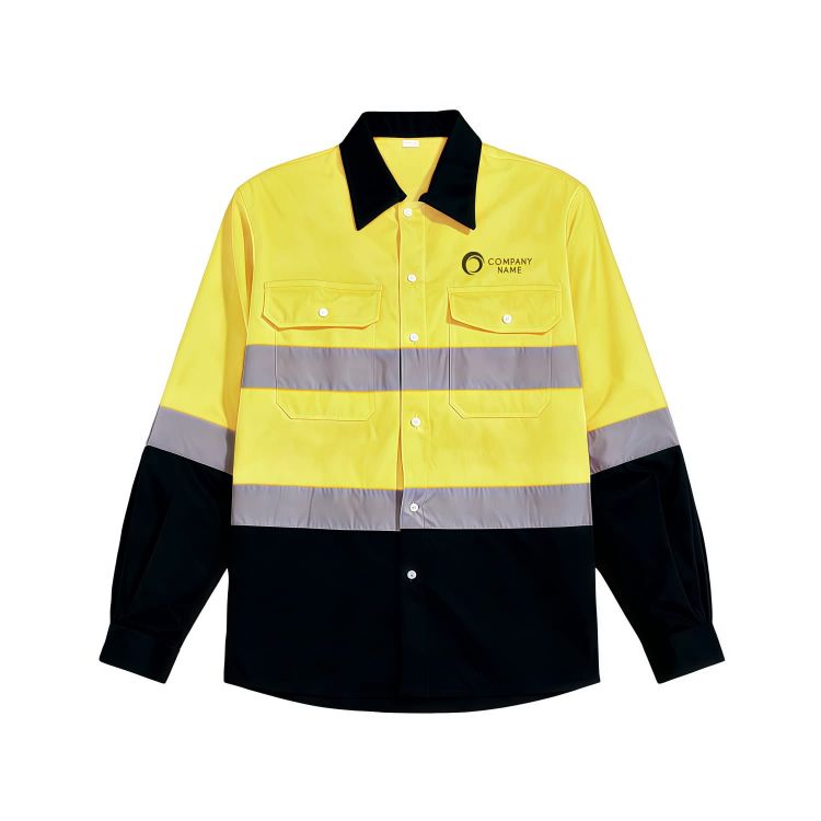 Picture of Unisex Cotton Hi-Vis Reflective L/S Shirt