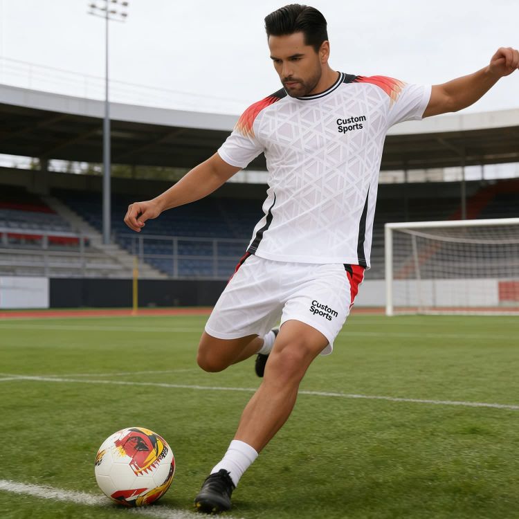 Picture of 100% Polyester Sublimated Breathable Soccer Shorts With Lining