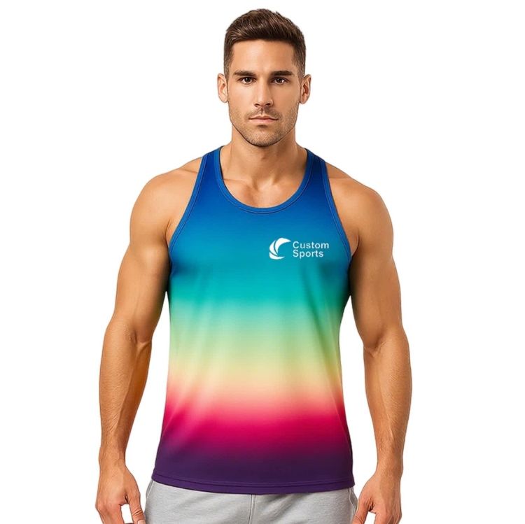 Picture of 100% Polyester Micro Mesh Sublimated Crew Neck Racerback Singlet