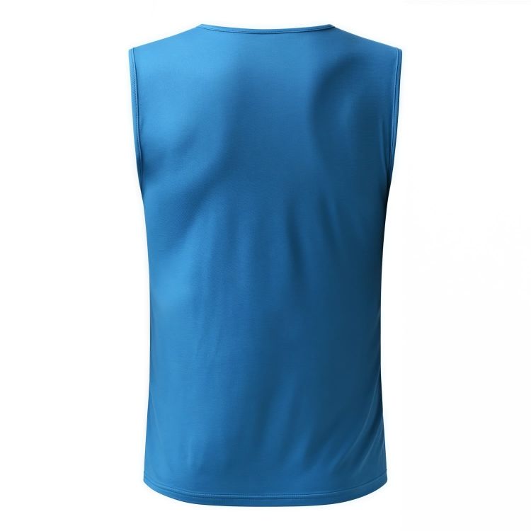 Picture of 100% Polyester Micro Mesh Sublimated Small V-Neck Buttoned Singlet