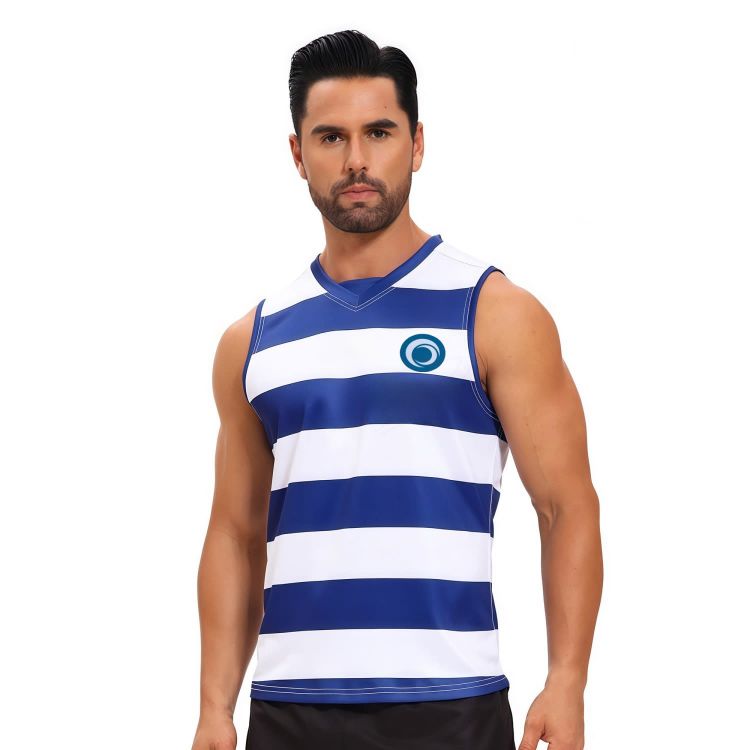 Picture of 100% Polyester Micro Mesh Sublimated Special V-Neck Singlet