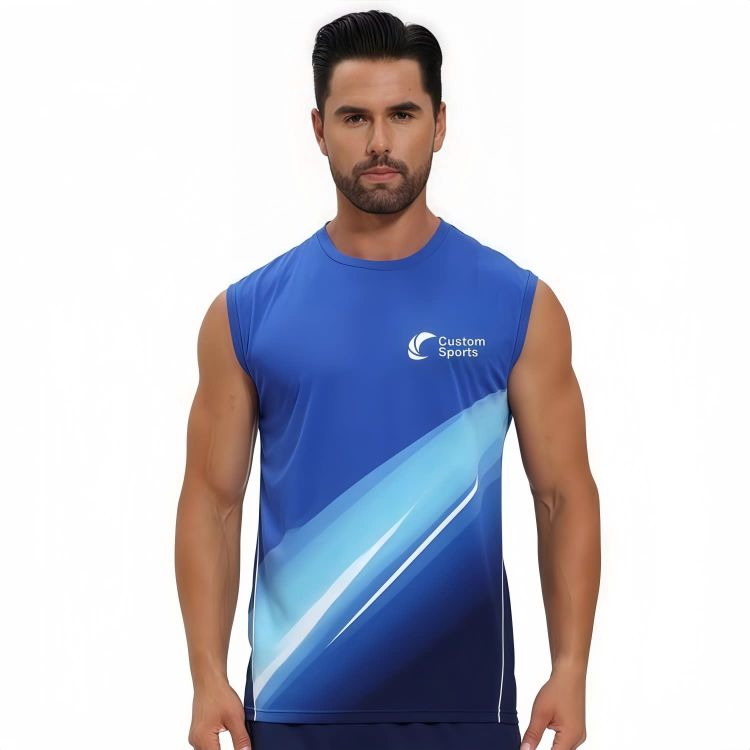 Picture of 100% Polyester Micro Mesh Sublimated Crew Neck Singlet