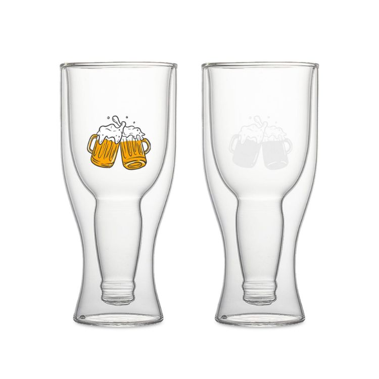 Picture of Beer Bottle Double Wall Glass