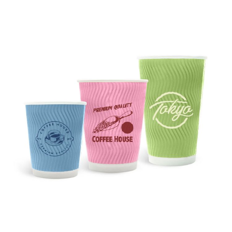 Picture of Home Compostable Aqueous Corrugated Double Wall Paper Cups