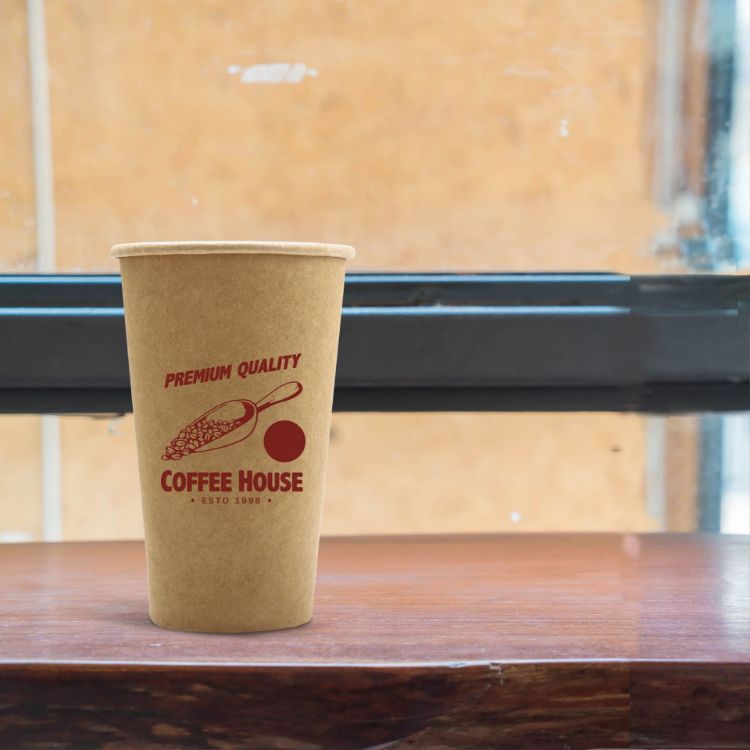 Picture of PLA Single Wall Compostable Kraft Paper Cups