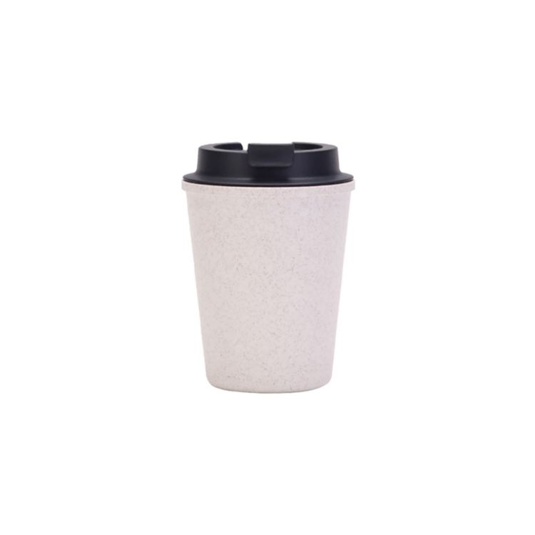 Picture of 350ML Double Wall Wheat Straw Water Cup with Lid