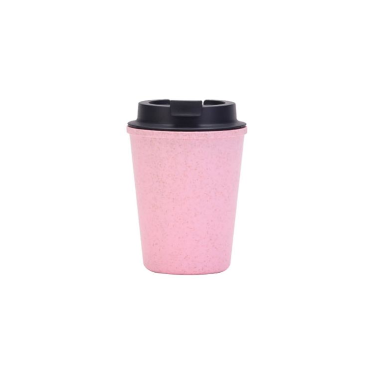 Picture of 350ML Double Wall Wheat Straw Water Cup with Lid