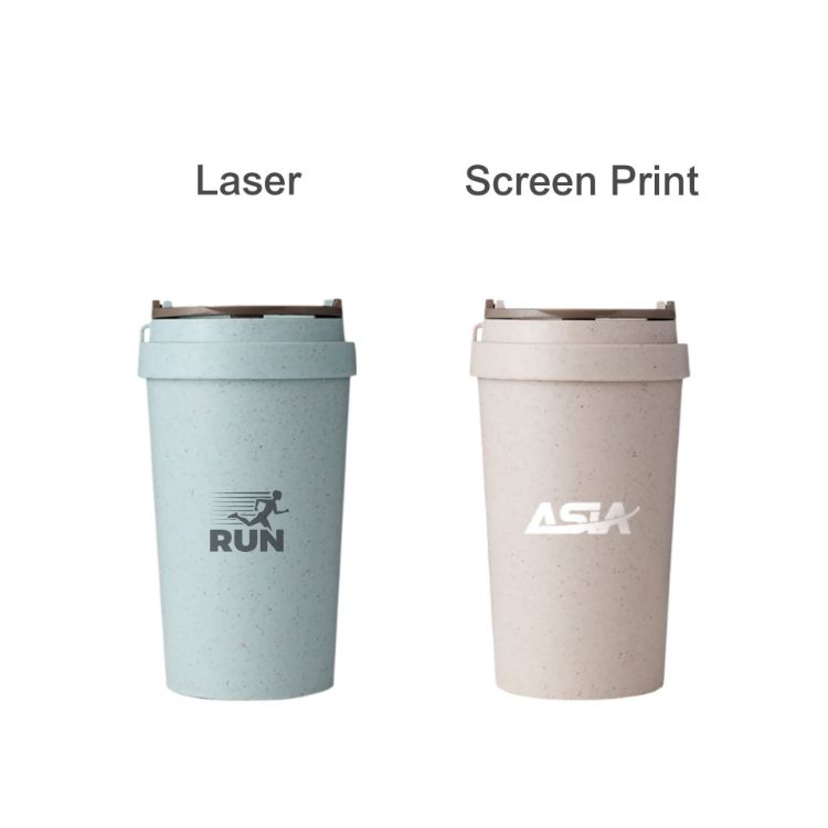 Picture of 360ML Double Wall Wheat Straw Water Cup