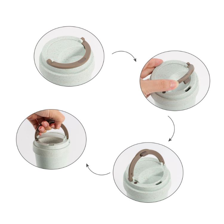 Picture of 360ML Double Wall Wheat Straw Water Cup