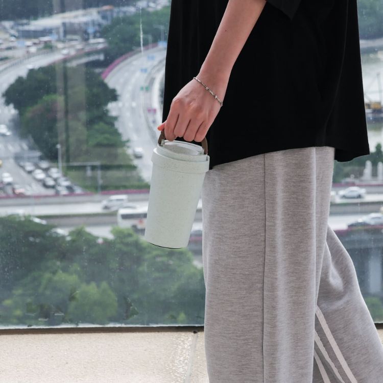 Picture of 360ML Double Wall Wheat Straw Water Cup