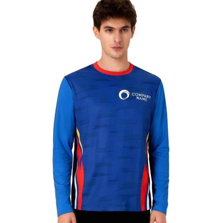 Picture of Men's Polyester Spandex Sublimated Sun Protection Long-sleeved T-shirt