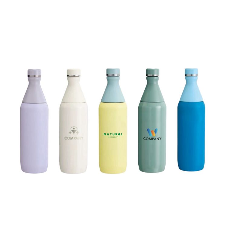 Picture of 600ML Stainless Steel 2 in 1 Double Wall Slim Bottle