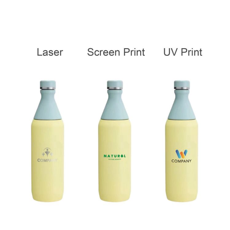 Picture of 600ML Stainless Steel 2 in 1 Double Wall Slim Bottle