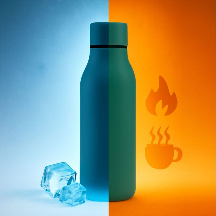 Picture of 550ML Thermal Rubber Coated Drink Bottle