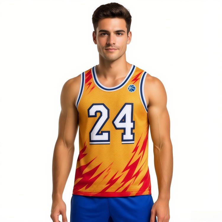 Picture of 100% Polyester Sublimated Crew Neck Sleeveless Sport Jersey