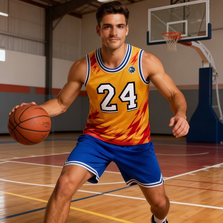 Picture of 100% Polyester Sublimated Crew Neck Sleeveless Sport Jersey