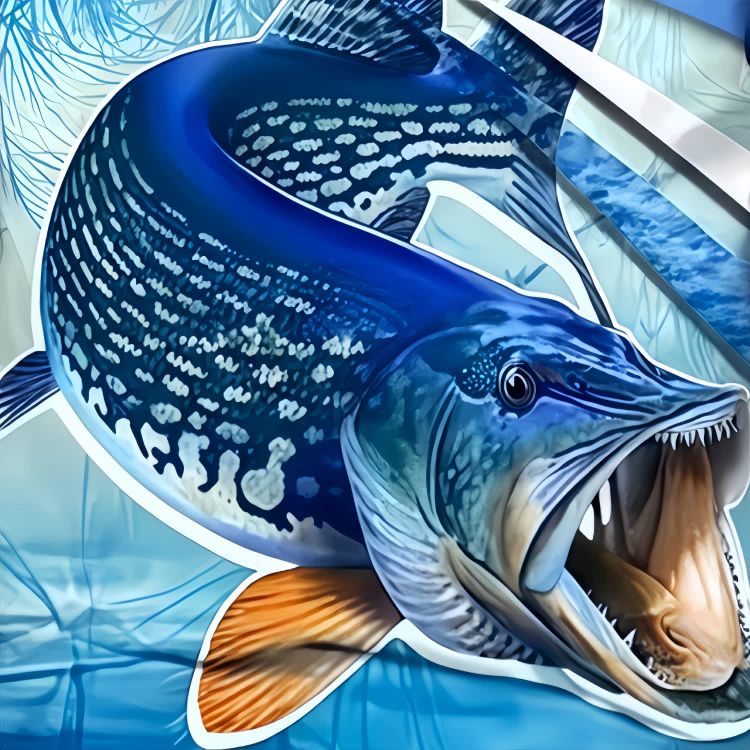 Picture of Men's Polyester Spandex Ice Silk Sublimated Sun Protection Fishing T-shirt