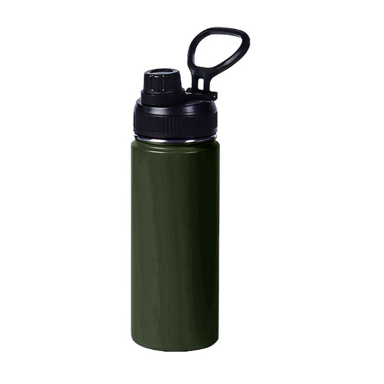 Picture of 450ML Stainless Steel Double Wall Vacuum Drink Bottle with Carry Handle
