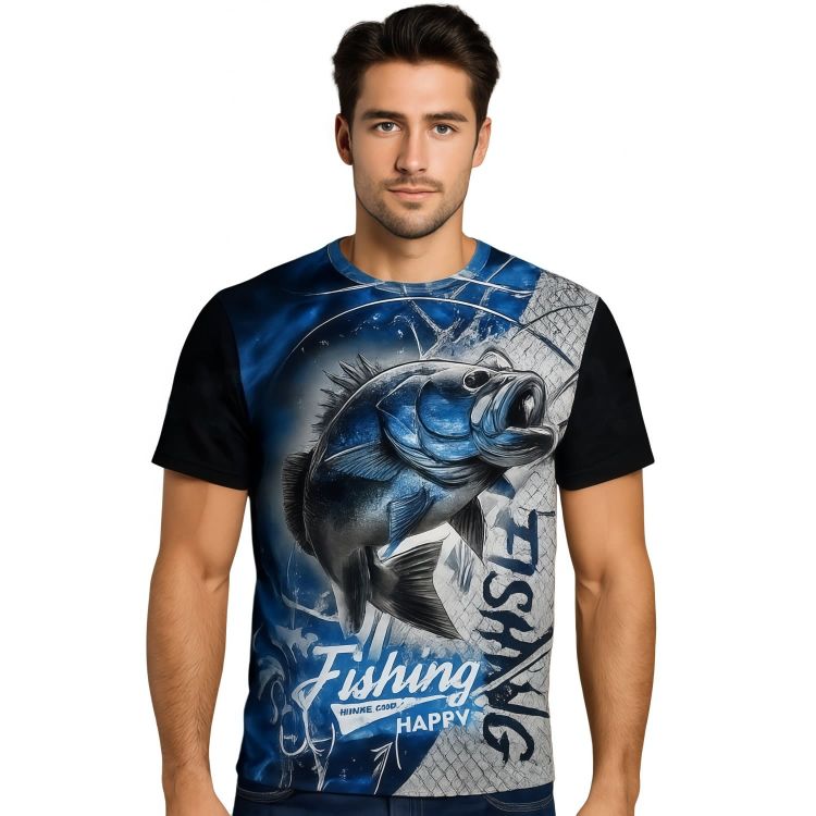 Picture of Men's Polyester Spandex Ultra Mesh Sublimated Sun Protection Fishing T-shirt