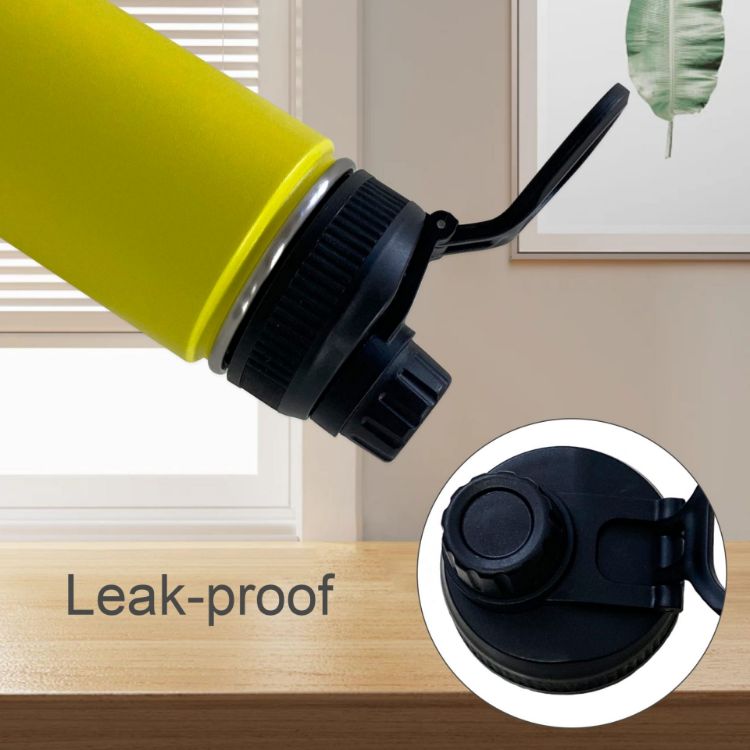 Picture of 450ML Stainless Steel Double Wall Vacuum Drink Bottle with Carry Handle