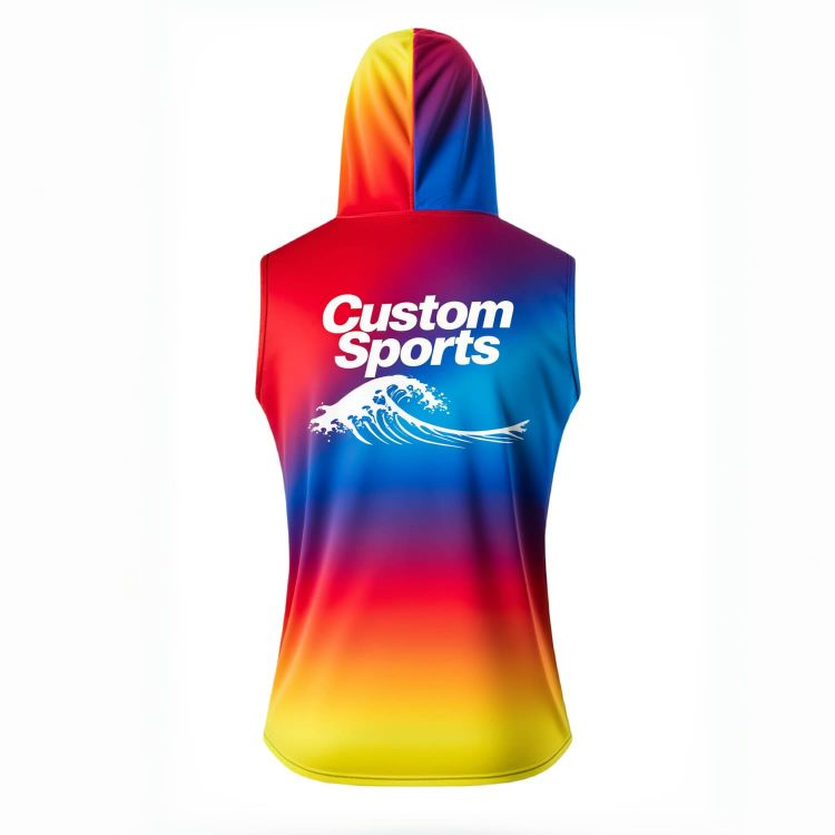 Picture of 100% Polyester Micro Mesh Sublimated Sleeveless Hoodie