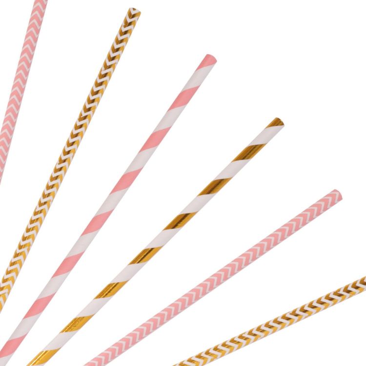 Picture of Disposable 3-ply Straight Drinking Paper Straw