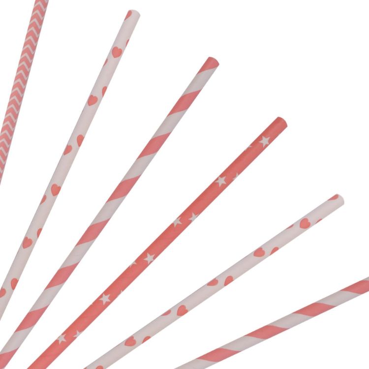 Picture of Disposable 3-ply Straight Drinking Paper Straw
