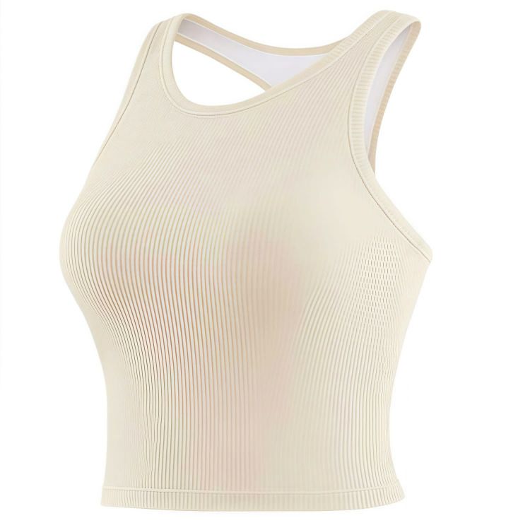 Picture of Women's Seamless Wide-Strap Racerback Yoga Bra Tank