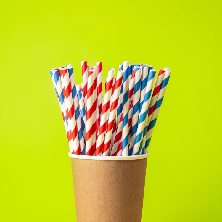 Picture of Disposable 3-ply Straight Drinking Paper Straw