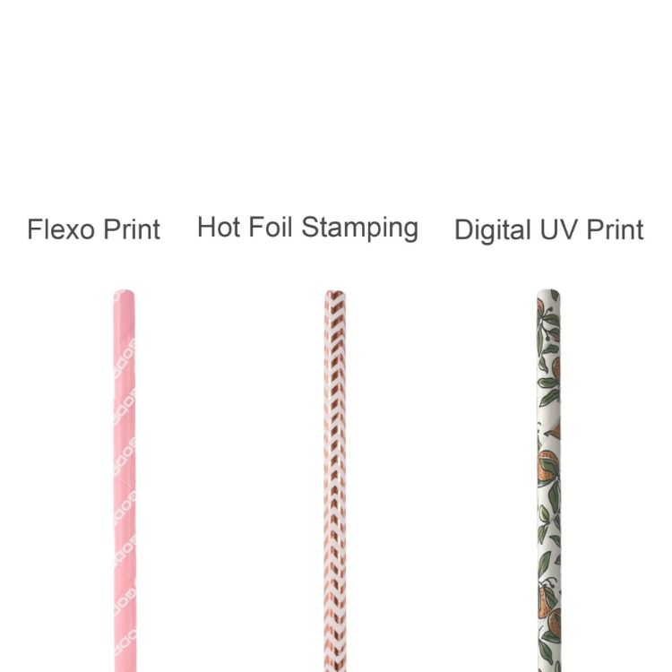 Picture of Custom Disposable 3-ply Straight Drinking Paper Straw