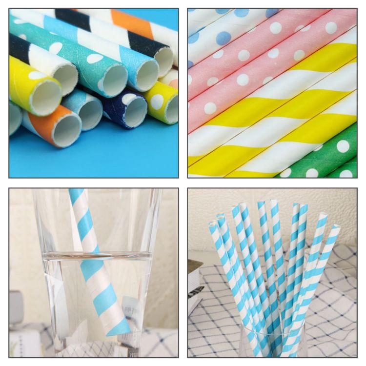 Picture of Custom Disposable 3-ply Straight Drinking Paper Straw