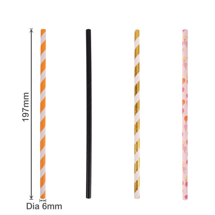 Picture of Custom Disposable 4-ply Straight Drinking Paper Straw