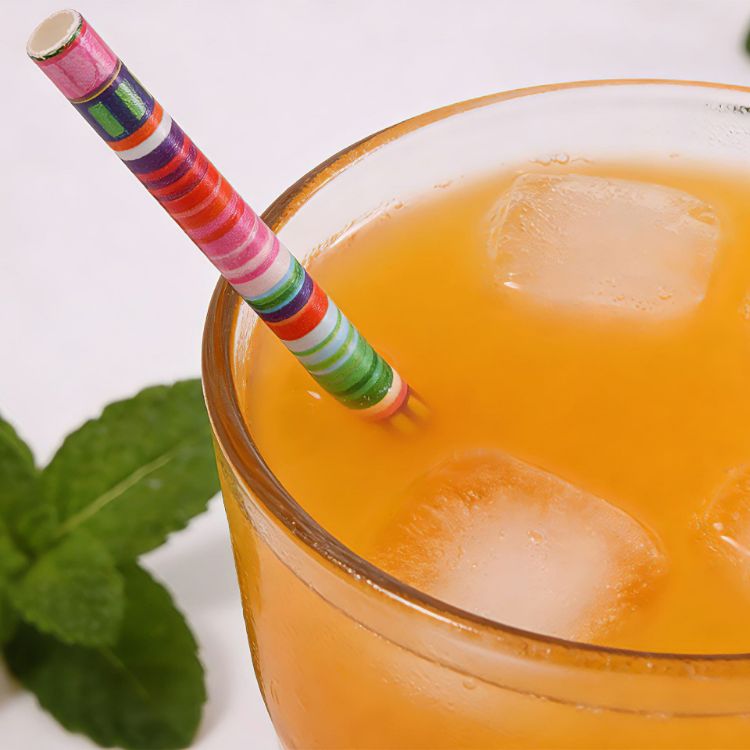 Picture of Custom Disposable 4-ply Straight Drinking Paper Straw