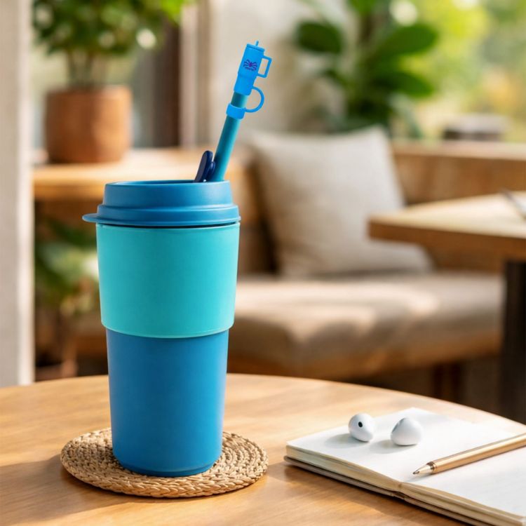 Picture of Cup Shaped Silicone Straw Cover